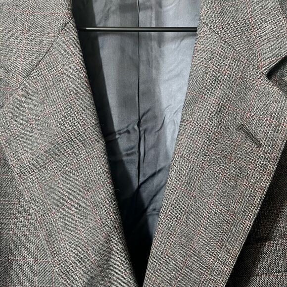 Christian Dior mens blazer suit jacket grey red size large - Picture 2 of 9